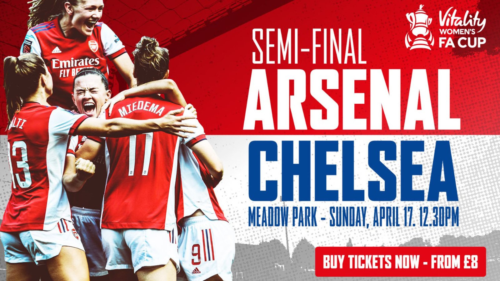 Women's FA Cup semifinal tickets v Chelsea